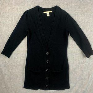 Diane Von Furstenburg  DVF Long Black Cashmere Cardigan